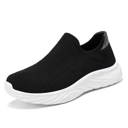 Spring and Autumn Shoes Men'S Breathable Lazy Shoes Solid Color Versatile Casual Sneakers Breathable Mesh