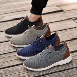 Large Size Comfortable Men'S Shoes Light Fashion Casual Sports Shoes Breathable Flying Mesh Top Loafers