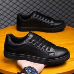 Men'S Business Casual Shoes Soft Moccasin Shoes Comfortable Casual Shoes for Men Solid Black White Men Sneakers 2025 New
