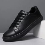 Men'S Business Casual Shoes Soft Moccasin Shoes Comfortable Casual Shoes for Men Solid Black White Men Sneakers 2025 New